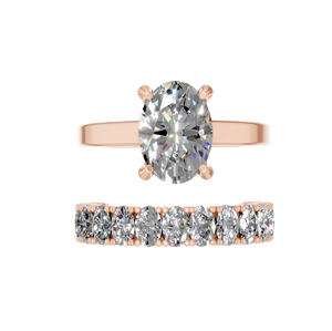 ชุดแหวนแต่งงานสำหรับผู้หญิงประดับเพชรสีทอง14k ประดับห้องแลปเพชรสวยงามหรูหราผลิตจากอินเดีย - Product Image 3