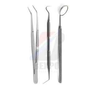 Instrumentos Dentales de Acero Inoxidable de Alta Calidad, Kit Básico de Examen de Higiene, Pinzas, Espejo, Explorador, Herramientas - Product Image 1