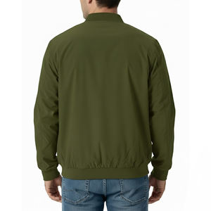 Veste bomber d'hiver pour homme en satin sur mesure en gros, logo sur le devant, coupe-vent, respirante, couleur personnalisée, toutes les tailles disponibles - Product Image 2