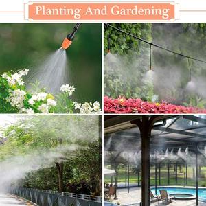 Kit d'irrigation <span class=keywords><strong>goutte</strong></span> <span class=keywords><strong>à</strong></span> <span class=keywords><strong>goutte</strong></span> réglable pour jardin, 40 m avec 40 buses, atomisation, refroidissement extérieur basse pression, humidification par pulvérisation - Product Image 5