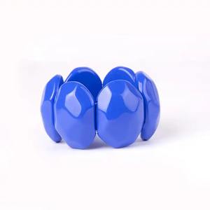 Joyería hawaiana diseño venta al por mayor bohemio color ámbar geométrico polígono tamaño grande cuentas pulsera resina joyas - Product Image 5