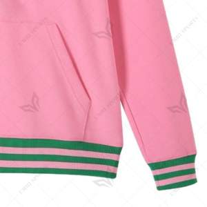 Sudadera unisex con cremallera AKA Quarter, ropa griega de punto personalizada, estampado en relieve para Sorority Fantarnity Stand para - Product Image 6