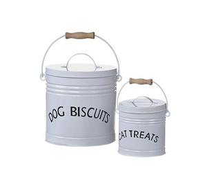 Récipient fantaisie en métal enduit de couleur blanche fait à la main fournisseur des ensembles de récipients alimentaires de qualité supérieure les plus vendus - Product Image 1