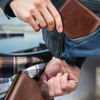 Dompet kulit desain populer kualitas grosir dompet kulit bergaya mudah digunakan mode kustom Harga Murah OEM