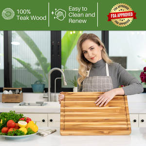 Outil de spécialité en bois de teck de planche à découper en grain de bord de qualité supérieure - Product Image 4