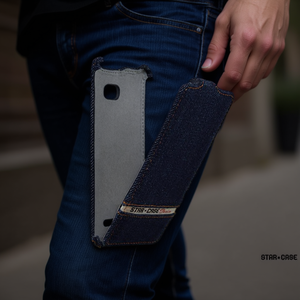 เคสแบบพับได้ Star-Case Roma Jeans Denim สำหรับโทรศัพท์ HTC 8X ตัวป้องกันเสื้อผ้าที่มีสไตล์ - Product Image 3
