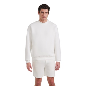 Men Casual Crewneck Sweat Set 460 GSM Cotton Fleece Sweatshirt <b>Jogger</b> Tracksuit Winter Street Fashion OEM Private Label - Product Image 1