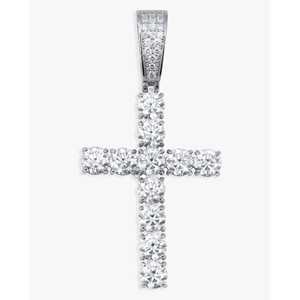 จี้กางเขนประดับเพชรโมอิสซาไนต์ทอง 14K พร้อมจี้เสริม - Product Image 1