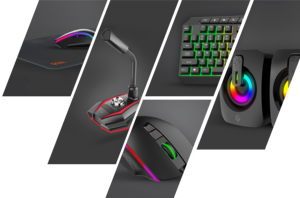 Porodo 5in1终极游戏套件，带104键USB接口美国 + 阿拉伯布局RGB照明鼠标和全方位麦克风 - Product Image 2