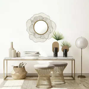 Miroir mural minimaliste rond 2021 Offre Spéciale avec cadre en acier inoxydable - Product Image 4