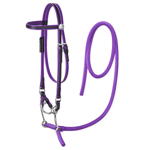 Bridon en PVC blanc de haute qualité avec mors en cuir pour l'équitation d'endurance, licol équestre à prix de gros - Product Image 1