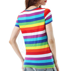 เสื้อยืดผู้หญิงหลากสีพิมพ์ลายโลโก้ตามสั่งขนาดพลัสไซส์ใส่สบาย - Product Image 2