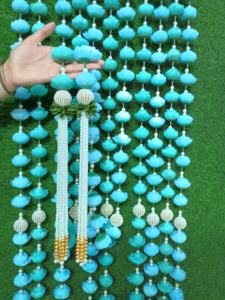 Guirnalda de flores de peonía artificial con borlas y cuentas telón de fondo de boda Nikah Mehndi Sangeet Eid templo regalo y decoración de escalera Toran - Product Image 2