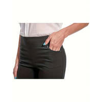 Jenna Rose Pantalon Capri Décontracté pour Femme Petite Taille, Style Bermuda, à Enfiler, avec Détail Rivets, 5 Poches, Ourlet à Revers, en Polyester
