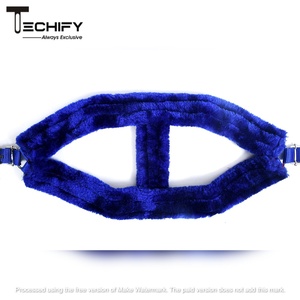 Harnais pour chien en nylon rembourré doux avec doublure en fourrure Conception réglable sans traction Équipement de contrôle pour animaux de compagnie confortable et élégant - Product Image 2