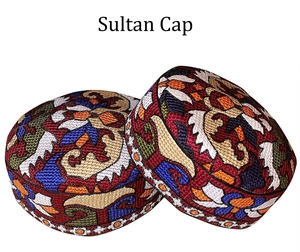 Sultan Kazakh mejor calidad de exportación de los hombres de moda con estilo tradicional musulmán Kufi sombreros con logotipo personalizado al por mayor - Product Image 3