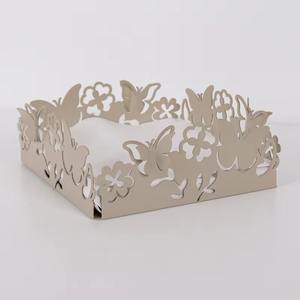 ที่ใส่กระดาษเช็ดปากสำหรับตกแต่งทำจากโลหะมีความต้องการมากที่สุดโต๊ะรับประทานอาหารค่ำสีเงินทรงสี่เหลี่ยมผืนผ้า - Product Image 5