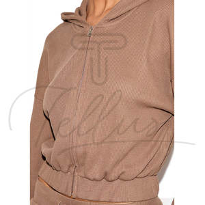 Top de Mujer con Capucha, Estilo Crop Top, Primavera, Lona Ecológica, Transpirable, Diseña el Tuyo, Gran Venta y Precio Bajo - Product Image 2