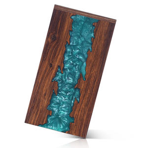 โกศเผาศพทำด้วยมือโรสวูดฝังเรซินสีเขียว (11x6x6นิ้ว) โกศเผาศพสำหรับมนุษย์และขี้เถ้าสัตว์เลี้ยง - Product Image 4