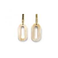 Boucles d'oreilles en corne de bœuf sud-africaine pour femmes et filles, polies, de haute qualité, en peau naturelle, écologiques, bijoux de mariage