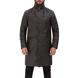 Mode nouveau hiver longs manteaux hommes décontracté laine veste col tournant longs hommes pardessus Top qualité affaires laine - Product Image 5
