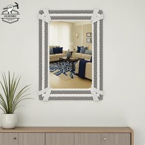 Elegant Home Decoration High Quality Rectangular Resin Inlay Bone Wall <b>Mirror</b> Polish Finishing <b>Framed</b> Metal <b>Wood</b> Excellent - Product Image 6