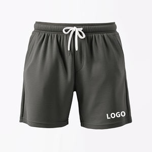 Pantalones Cortos Personalizados de Mezcla de Algodón Verde para Hombre, Gimnasio, Fitness, Casual, Ropa de Calle - Product Image 4