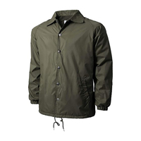 Blouson COACH pour homme en toile enduite, coupe-vent, respirant, écologique, style streetwear décontracté, léger
