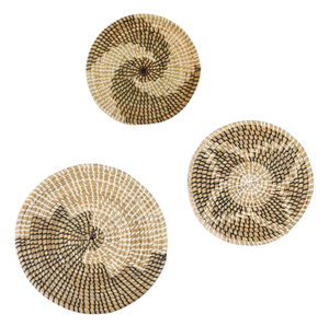 Rustic Seagrass Wall <b>Basket</b> Decor Handmade Woven Hanging Plate for Home and Room Decoration - Product Image 2