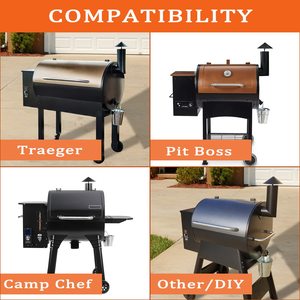 Outdoor Kitchen Charcoal Grill Chimney Smoke <strong>Stack</strong> for Pit Boss Traeger Camp Chef Grill Replacement Grill Chimney Smoke <strong>Stack</strong> - Product Image 6