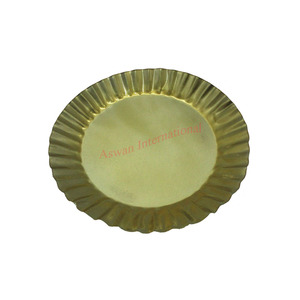 Plato para servir de metal plateado de forma redonda de alta calidad al por mayor, vajilla personalizable y artículos para servir - Product Image 3