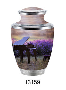 Urna de cremación para adultos, urna para cenizas de personas, urna de aluminio impresa con temática Morning, suministros funerarios personalizados, venta al por mayor - Product Image 4