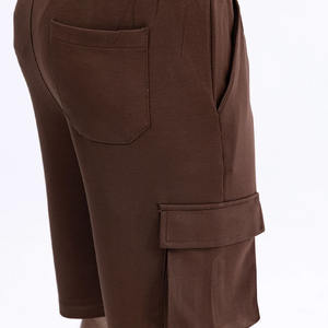 Shorts de jogging en coton biologique pour hommes, pantalon de survêtement personnalisé en jersey avec cordon de serrage, service OEM, séchage rapide, respirant, style urbain - Product Image 6