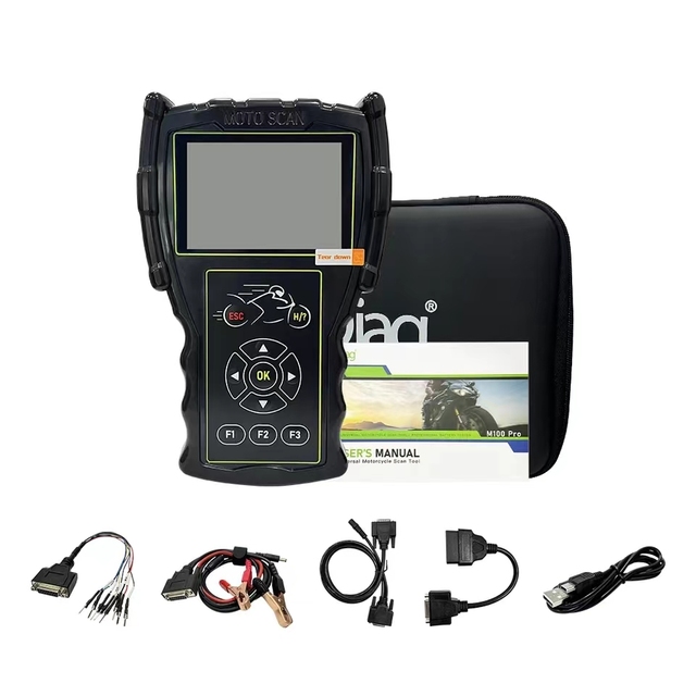 For M100 Pro Motorcycle Diagnostic Scanner Battery Tester with D87/D88 Code Reader OBD2 Professional Tool