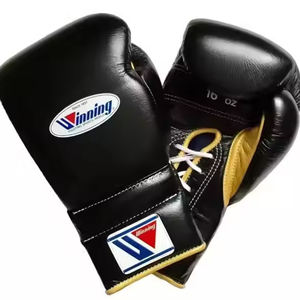 Gants de boxe personnalisés Winning en cuir PU blanc/noir/rouge, avec fermeture auto-agrippante et logo personnalisé, 8oz 10oz 12oz 14oz - Product Image 4