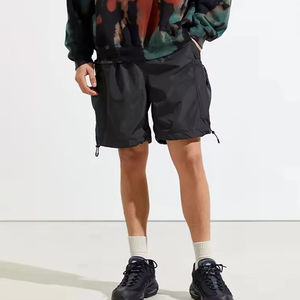 New 2025 Arrival Unisex Nylon <b>Windbreaker</b> Shorts Custom Multi-Round Pockets XS Size Plain Dyed Hot Shorts Made in Pakistan-Men's - Product Image 2