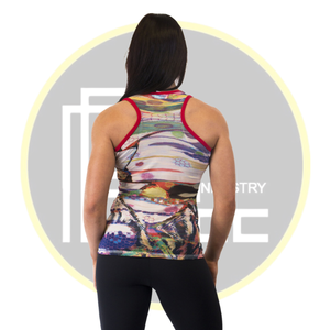 Womens Racerback thể thao Tank Top trừu tượng in phòng tập thể dục SINGLET căng độ ẩm Wicking Activewear cho tập thể dục và Yoga - Product Image 3