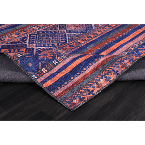 Tapis lavable à motif floral violet moderne Netline Home Depot série 1322M - Product Image 4