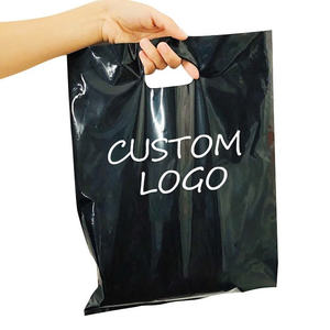 Sac à provisions en plastique PE à poignée découpée avec logo personnalisé pour un emballage robuste - Product Image 5