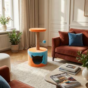 ที่เกาในปราสาทแมวอเมตาสดใสสำหรับแมวทุกขนาด - Product Image 1