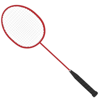 Prix de gros, haute qualité, marque HRM, ensemble de badminton de type défensif avec manche en acier doux et pointe légère, 2 raquettes et volants
