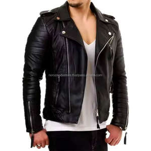 Chaqueta de Cuero Genuino para Hombre, Otoño Invierno, Estilo Casual, Secado Rápido y Transpirable - Product Image 2