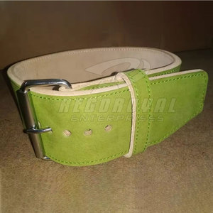Cinturón de elevación de una sola punta OEM, equipo de gimnasio de cuero, cinturón de una sola punta para culturismo y entrenamiento cruzado - Product Image 3