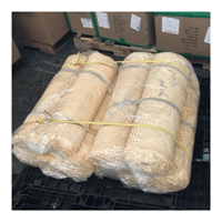 Venta al por mayor de plástico de alta calidad tejido de mimbre malla caña cincha rollo de mimbre natural/plástico