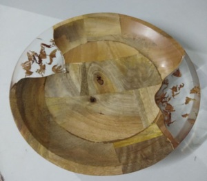 Tazón de Servir Minimalista de Madera de Mango y Resina con Logotipo Personalizado, Ecológico y Único, Vajilla para Mesa, Decoración para el Hogar - Product Image 4