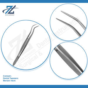 Pinzas dentales Meriam, pinzas dentales de acero inoxidable de 16cm, pinzas dentales esterilizables en autoclave, pinzas de sujeción de algodón, Pakistán - Product Image 4