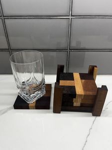 แผ่นรองแก้วไม้วอลนัท สั่งทำโลโก้ได้ รูปทรงสี่เหลี่ยมหรือทรงกลม ทำจากไม้บีชธรรมชาติ สำหรับใช้ในครัว ผลิตโดยโรงงาน - Product Image 2