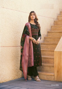 Dupatta en viscose et rayonne de style fête d'été moderne, imprimé jacquard, organza avec tissage à la main, vente en gros - Product Image 6