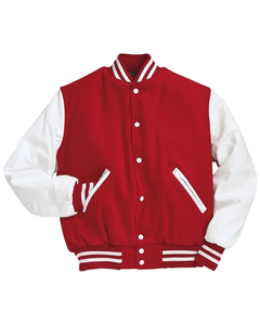 Customizable Men's Winter Bomber Jacket <b>Stand</b> Collar College Letter Pattern Button Closure Coated for Baseball Varsity jacket - Product Image 3