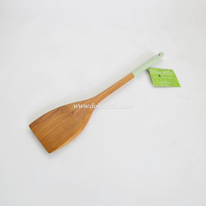 Espátula de madera de alta calidad, cuadrada, nueva combinación, juego de utensilios de cocina de forma larga de Color sólido para cocinar y servir todos los días - Product Image 2